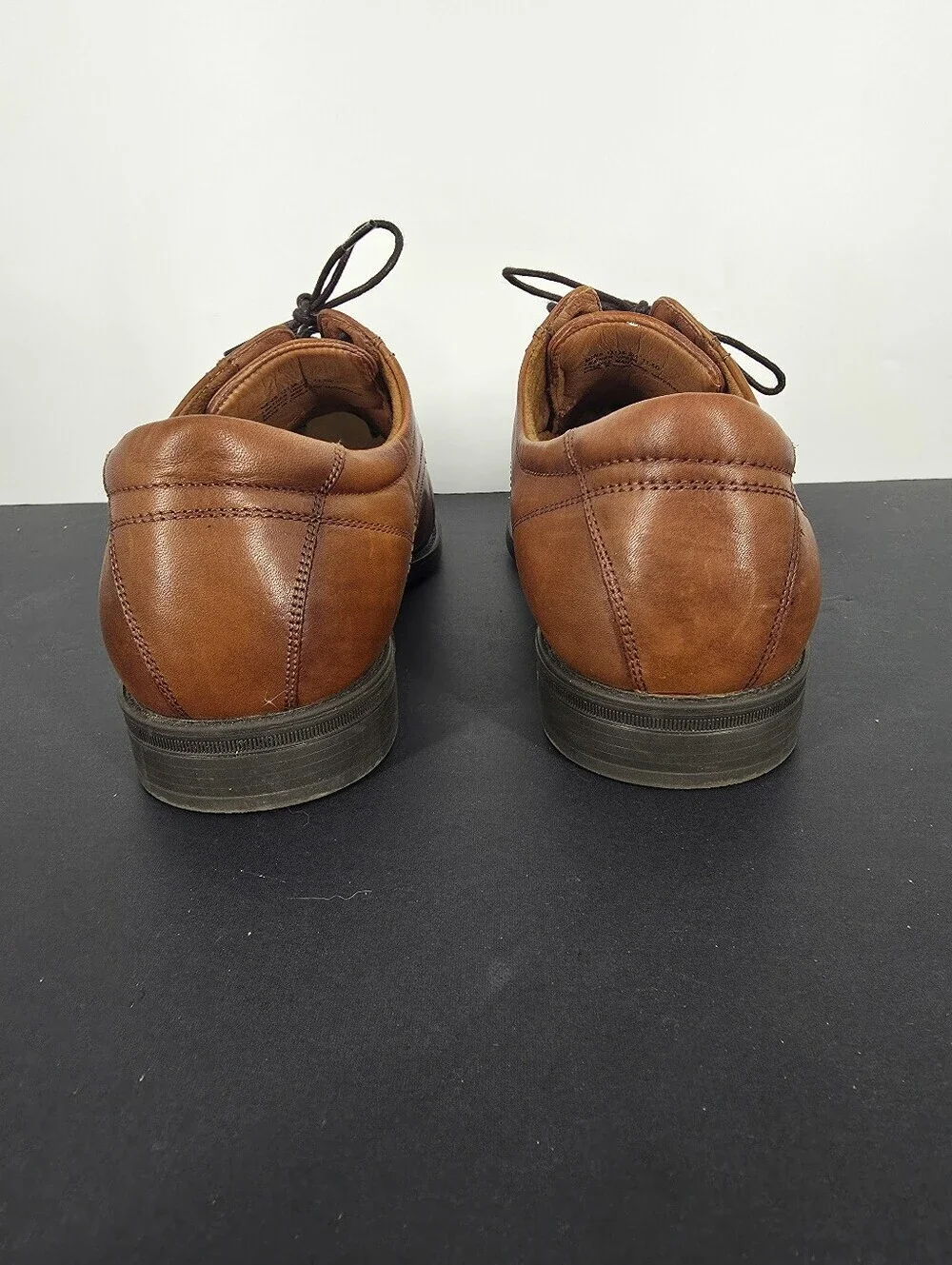Florsheim Midtown Cap Toe Derby Shoes 11.5 D Cognac Brown Leather Comfortech